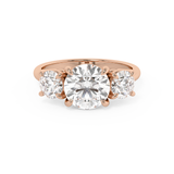 Round Three Stone Lab Grown Diamond Engagement Ring