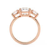 Round Three Stone Lab Grown Diamond Engagement Ring