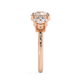 Round Three Stone Lab Grown Diamond Engagement Ring