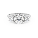 Round Three Stone Lab Grown Diamond Engagement Ring