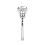 Round Three Stone Lab Grown Diamond Engagement Ring