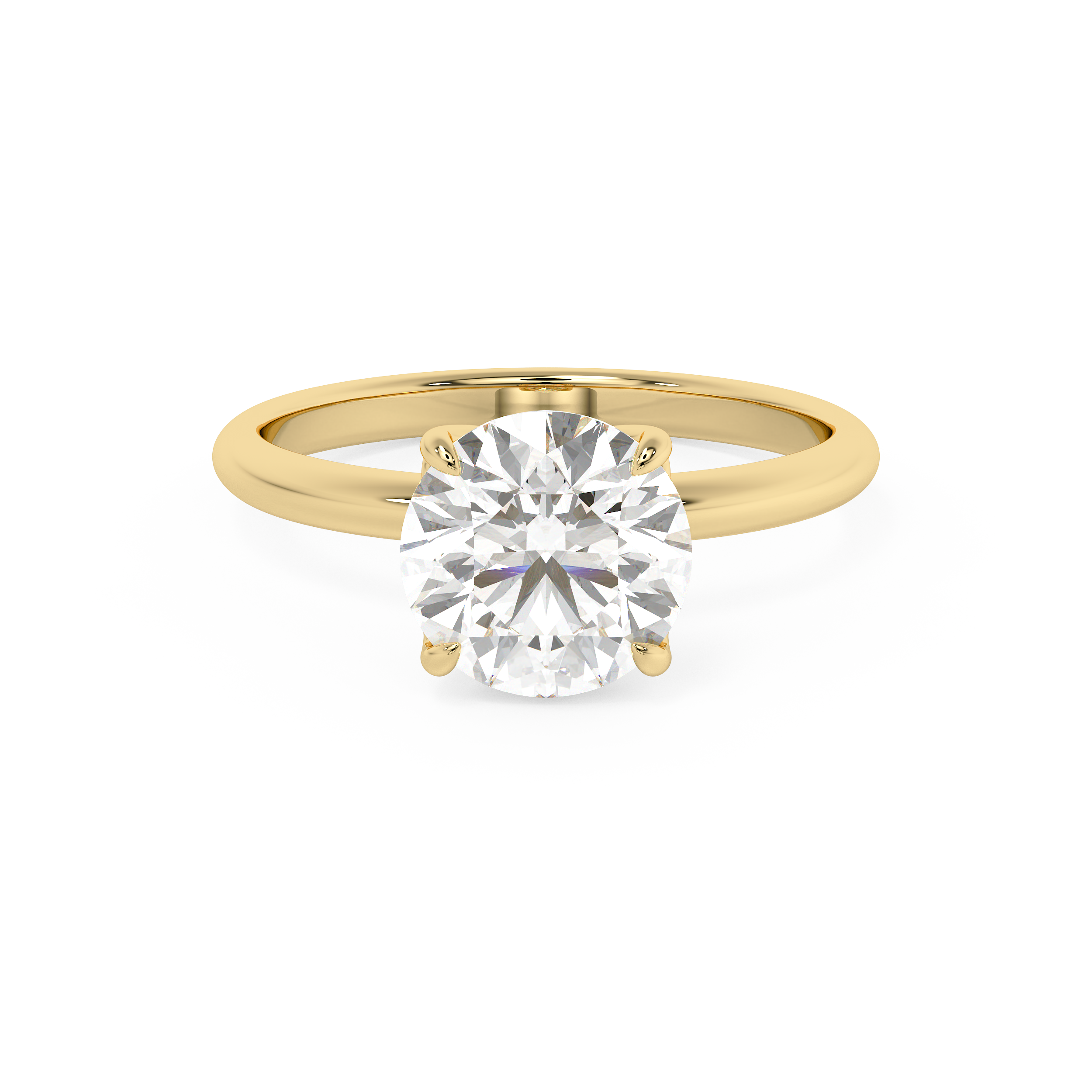 Round Solitaire Lab Grown Diamond Engagement Ring