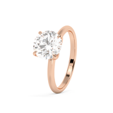 Round Solitaire Lab Grown Diamond Engagement Ring