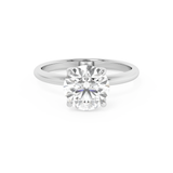 Round Solitaire Lab Grown Diamond Engagement Ring