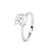 Round Solitaire Lab Grown Diamond Engagement Ring