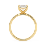 Emerald Solitaire Lab Grown Diamond Engagement Ring