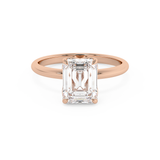 Emerald Solitaire Lab Grown Diamond Engagement Ring