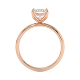 Emerald Solitaire Lab Grown Diamond Engagement Ring