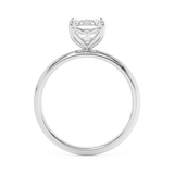 Emerald Solitaire Lab Grown Diamond Engagement Ring
