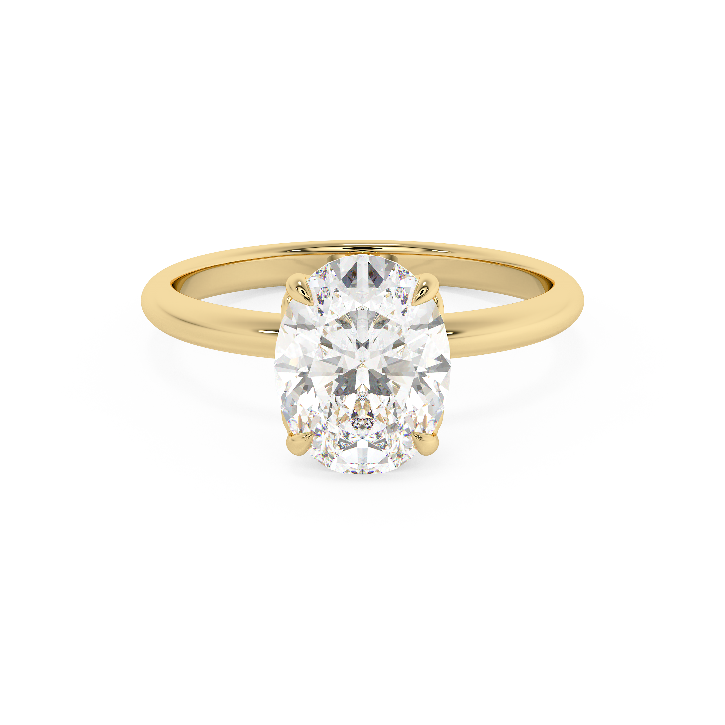 Oval Solitaire Lab Grown Diamond Engagement Ring