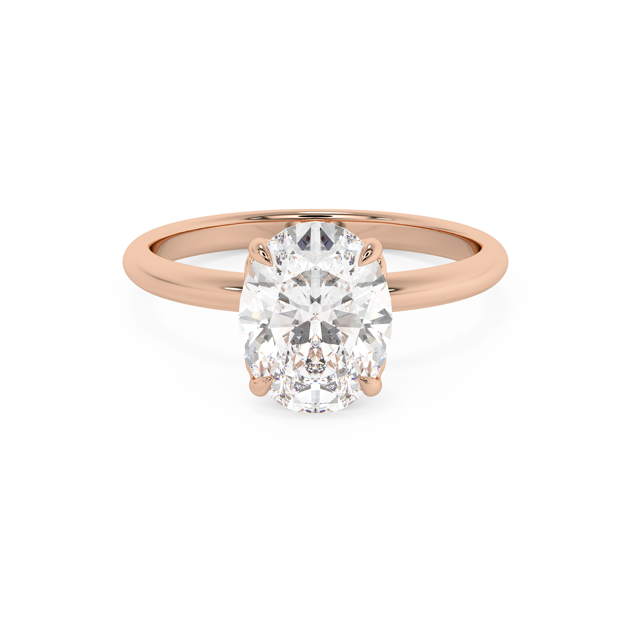 Oval Solitaire Lab Grown Diamond Engagement Ring