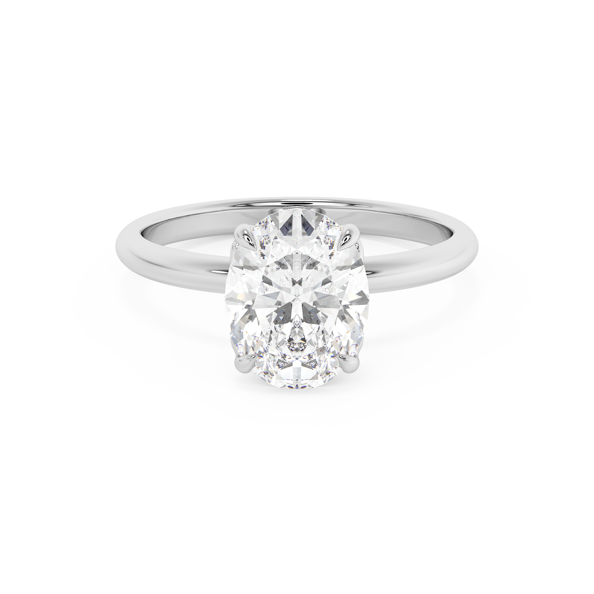 Oval Solitaire Lab Grown Diamond Engagement Ring