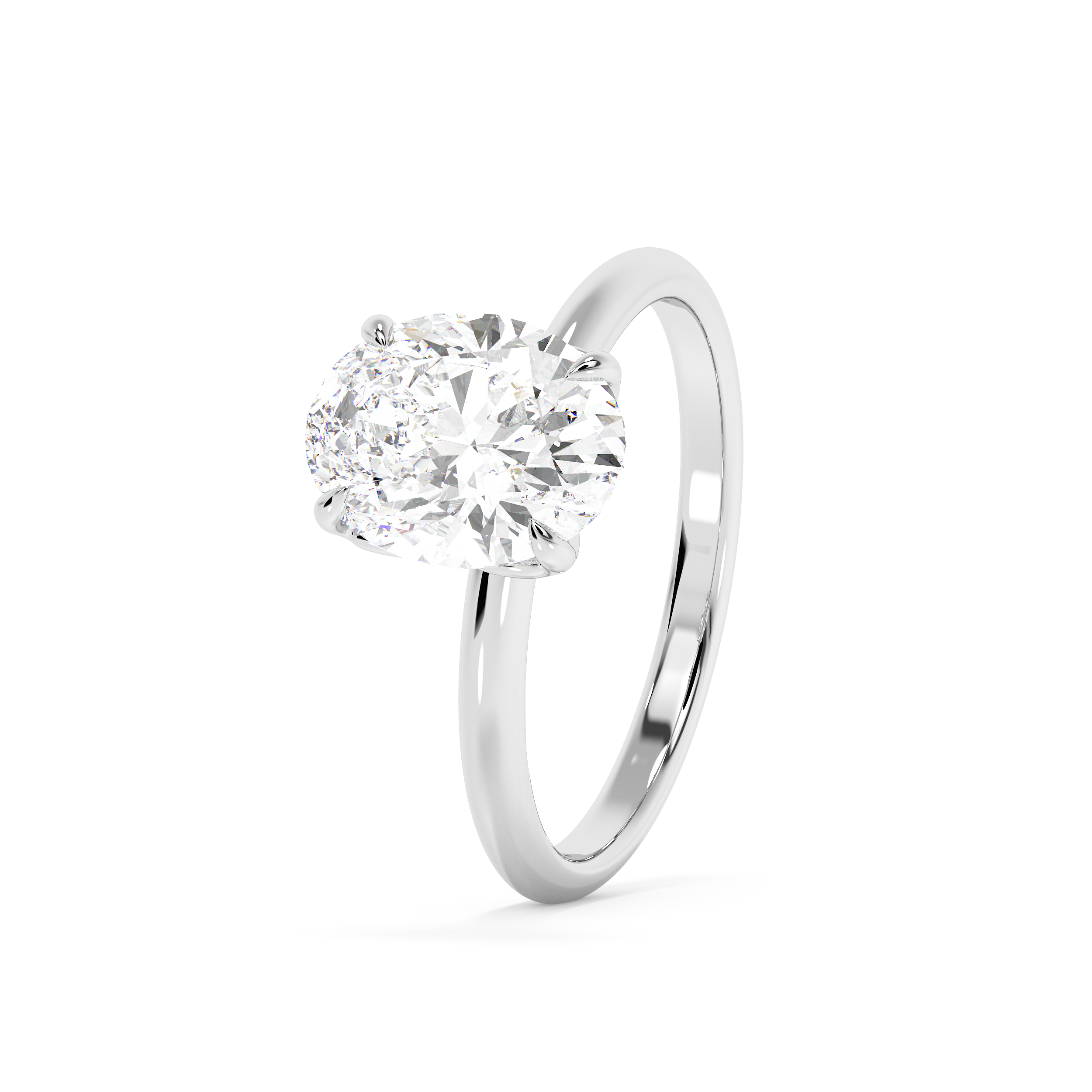 Oval Solitaire Lab Grown Diamond Engagement Ring