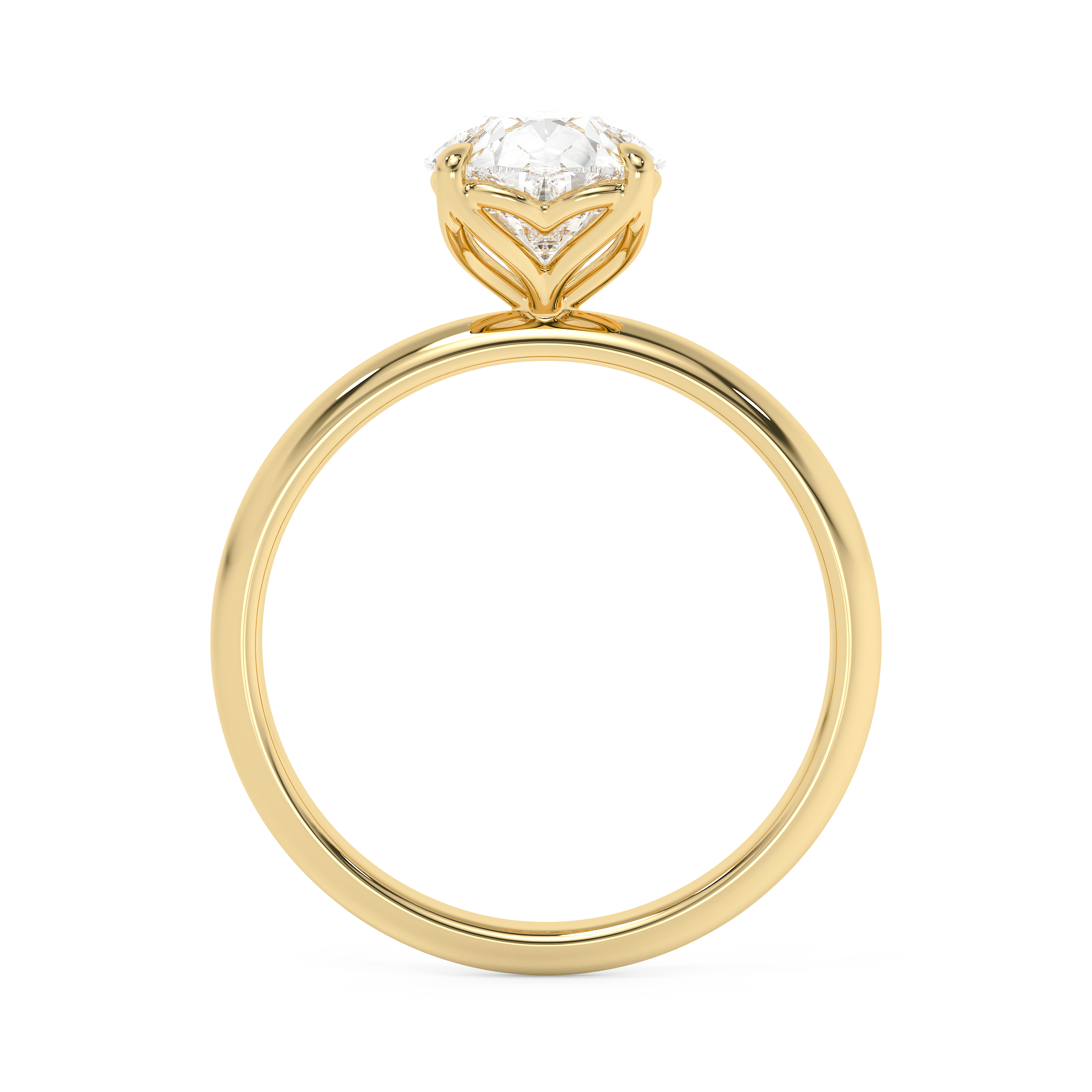 Pear Solitaire Lab Grown Diamond Engagement Ring