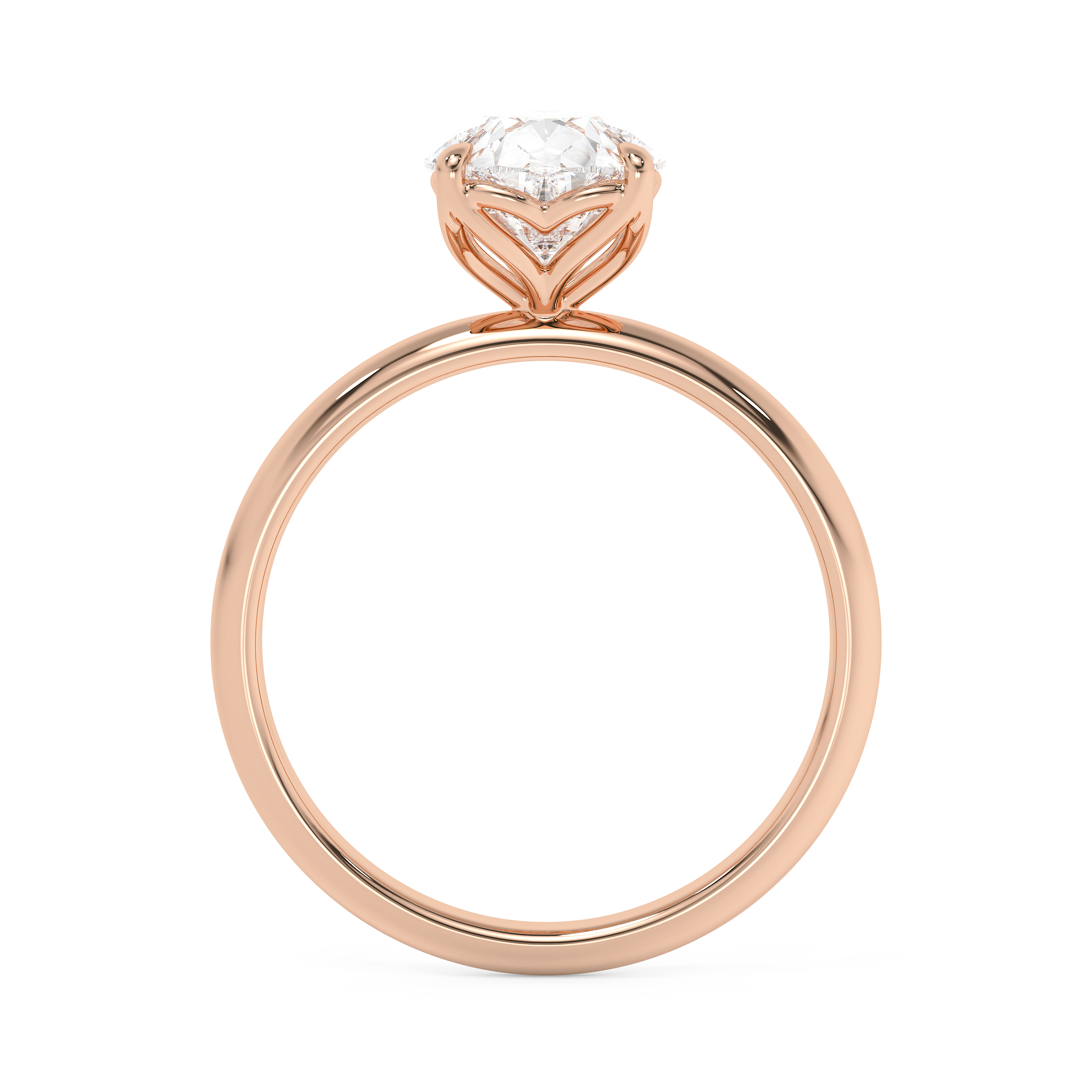 Pear Solitaire Lab Grown Diamond Engagement Ring