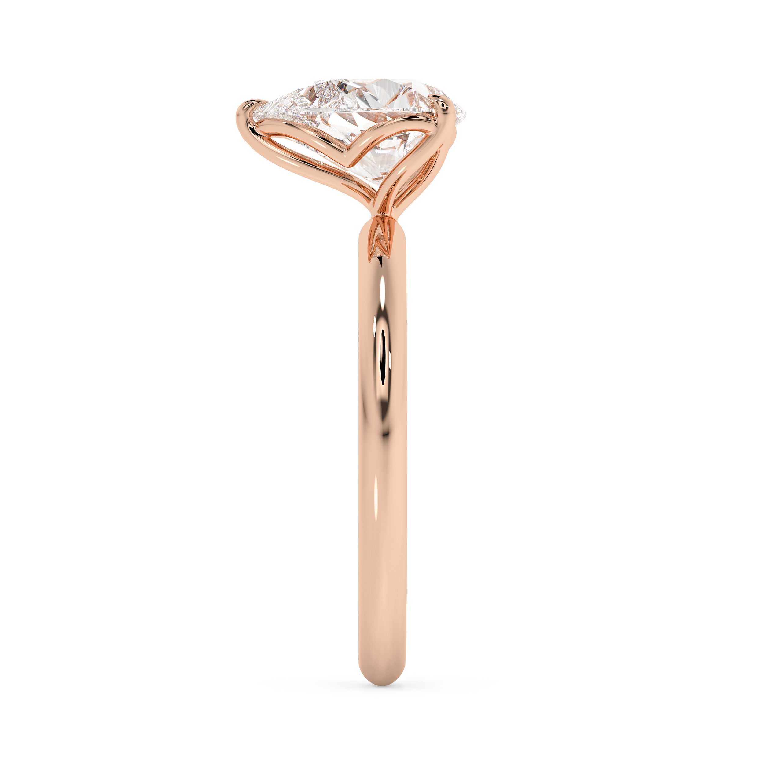 Pear Solitaire Lab Grown Diamond Engagement Ring