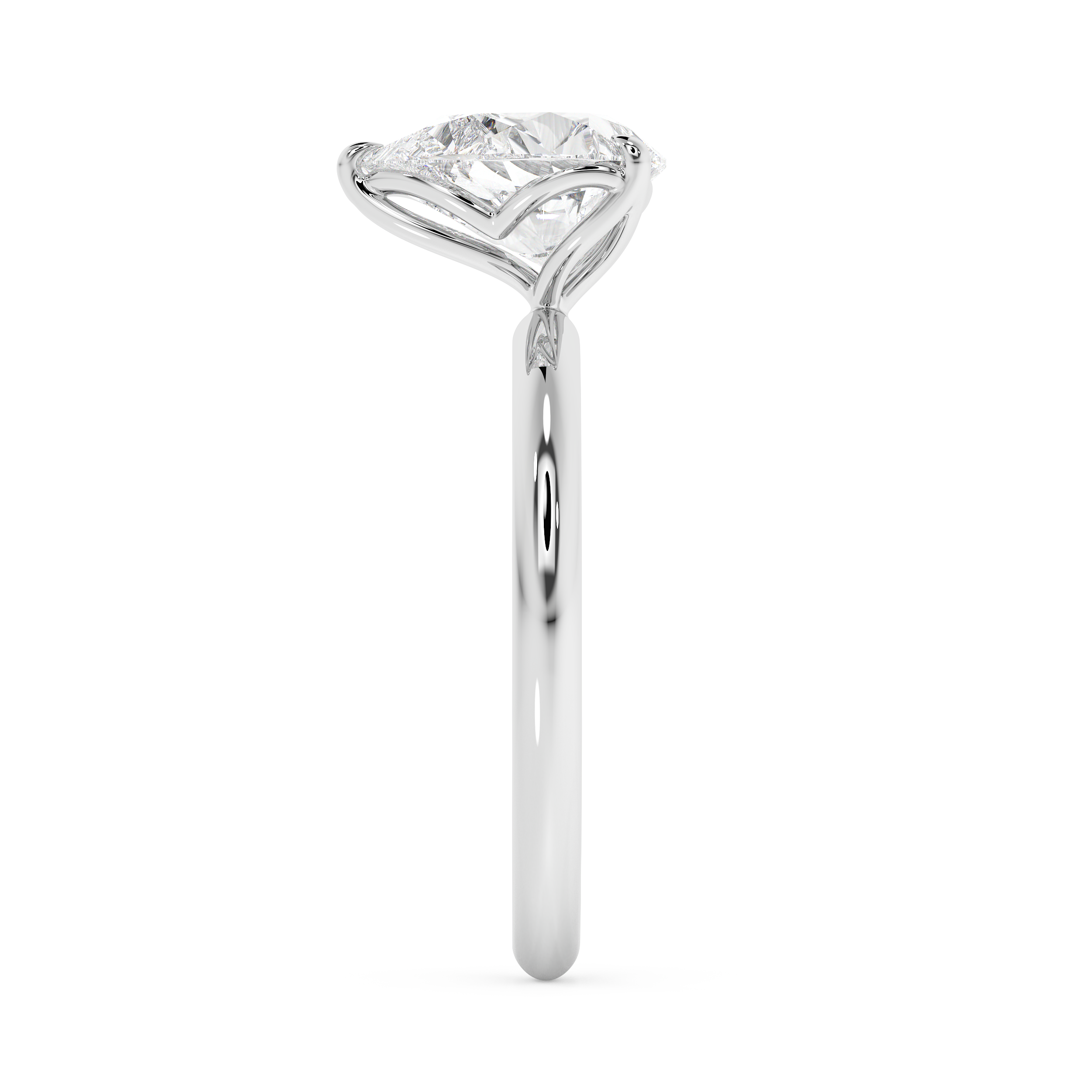 Pear Solitaire Lab Grown Diamond Engagement Ring