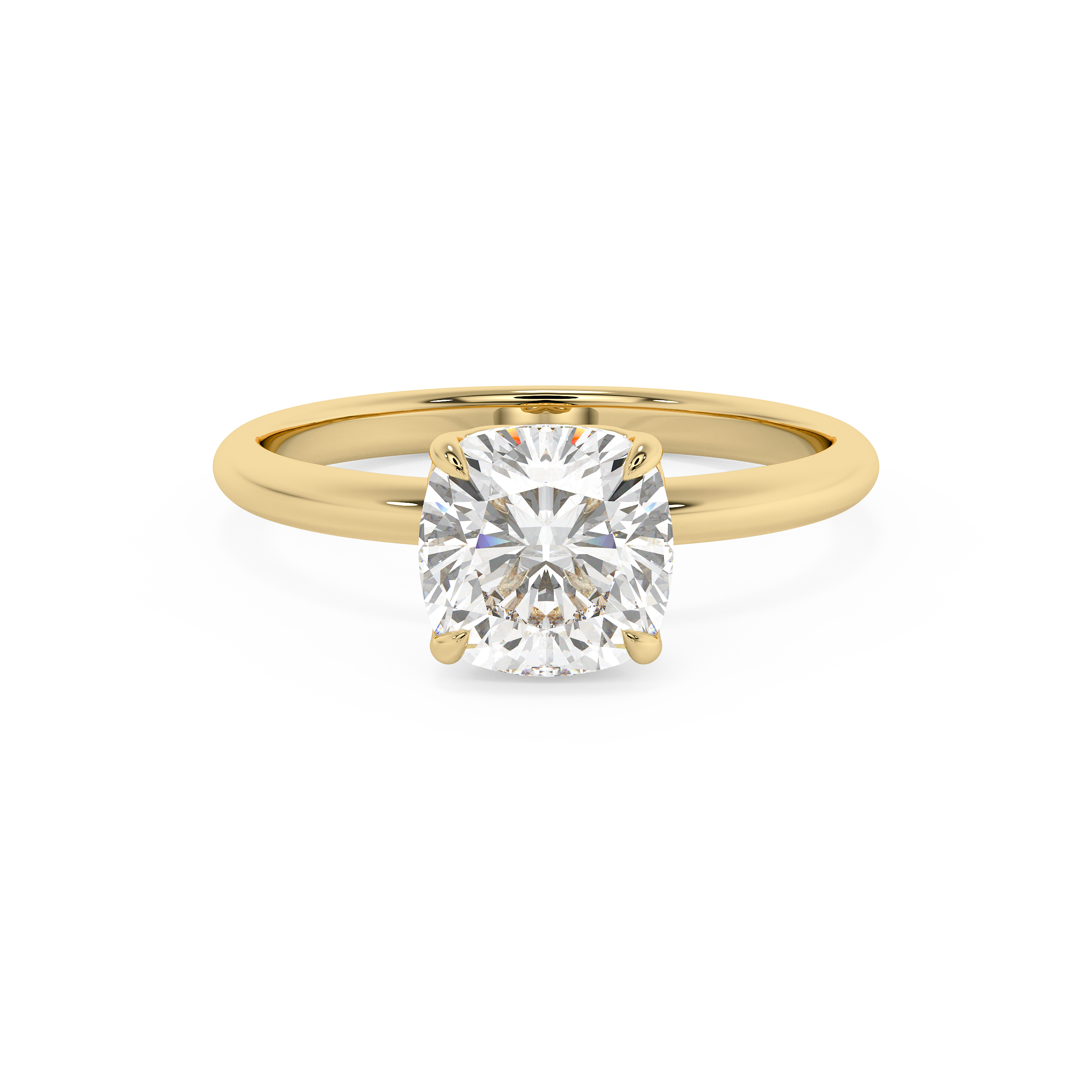 Cushion Solitaire Lab Grown Diamond Engagement Ring