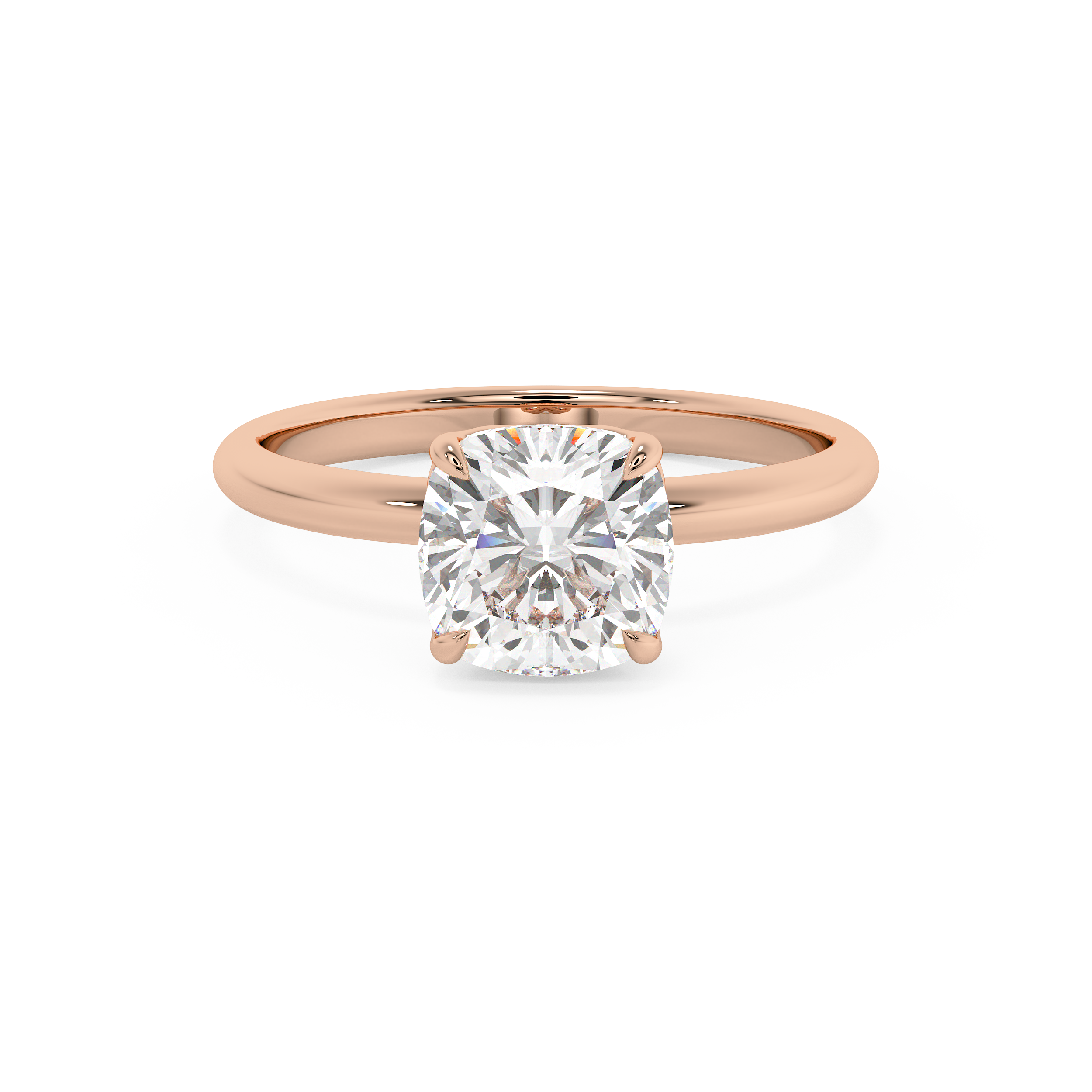 Cushion Solitaire Lab Grown Diamond Engagement Ring