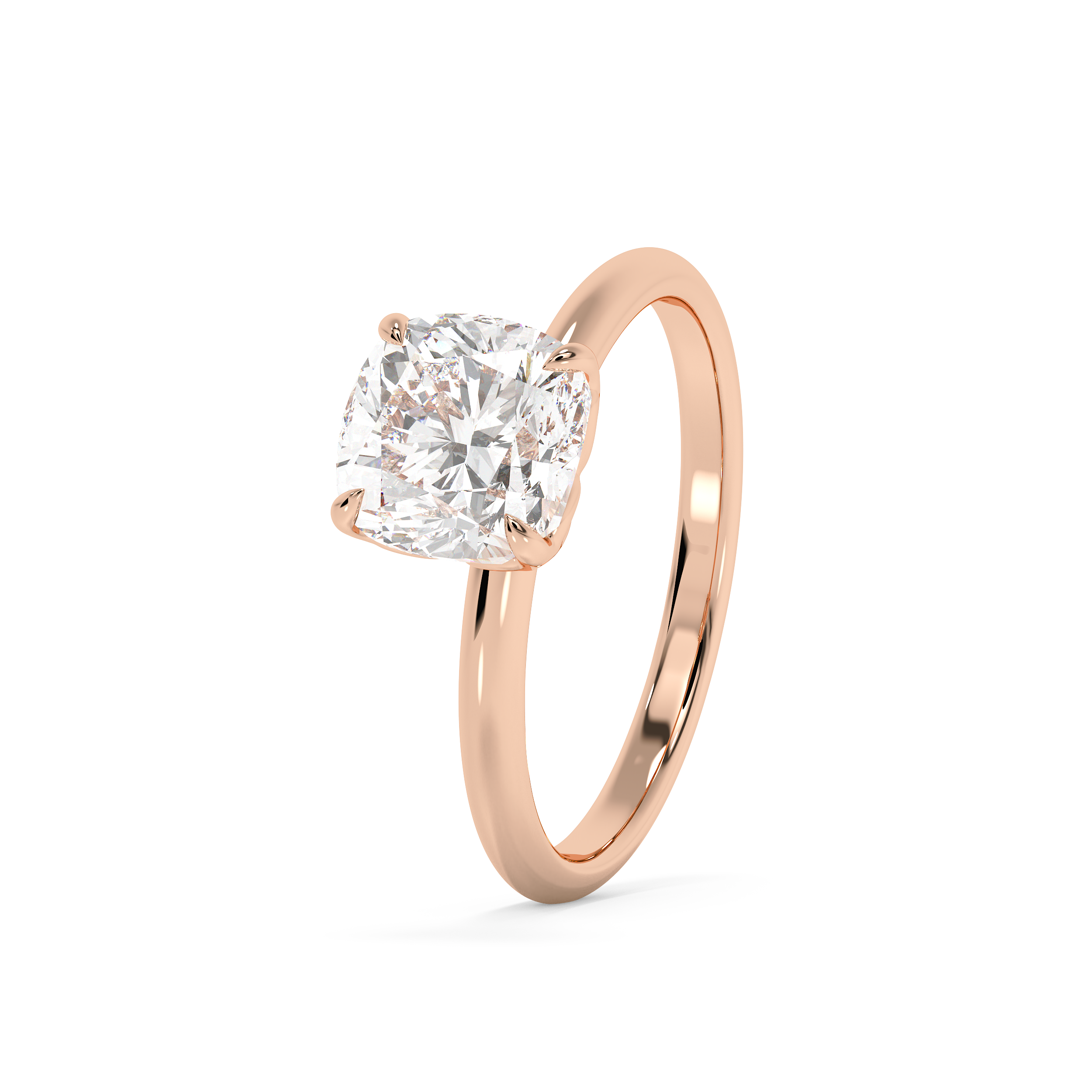 Cushion Solitaire Lab Grown Diamond Engagement Ring