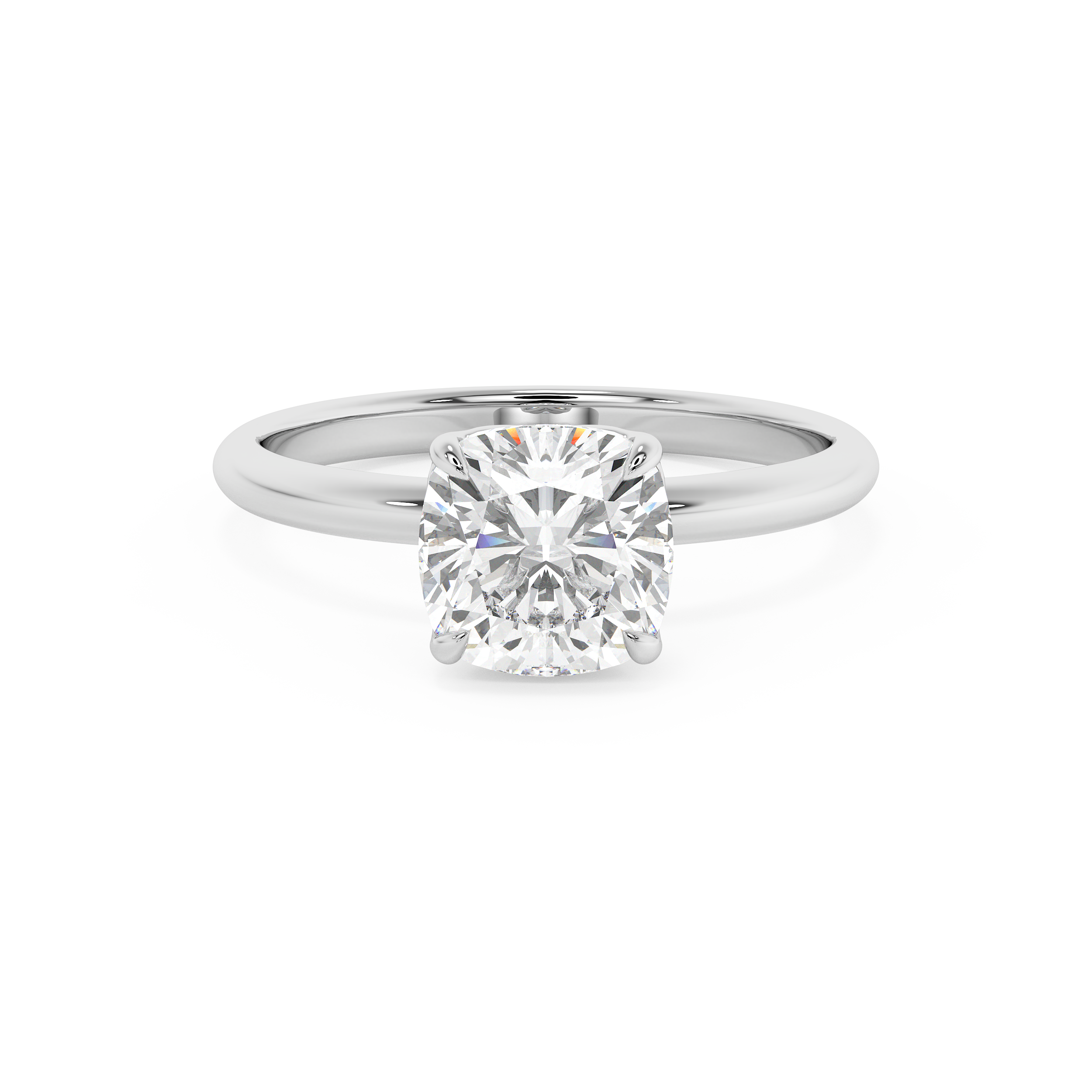 Cushion Solitaire Lab Grown Diamond Engagement Ring