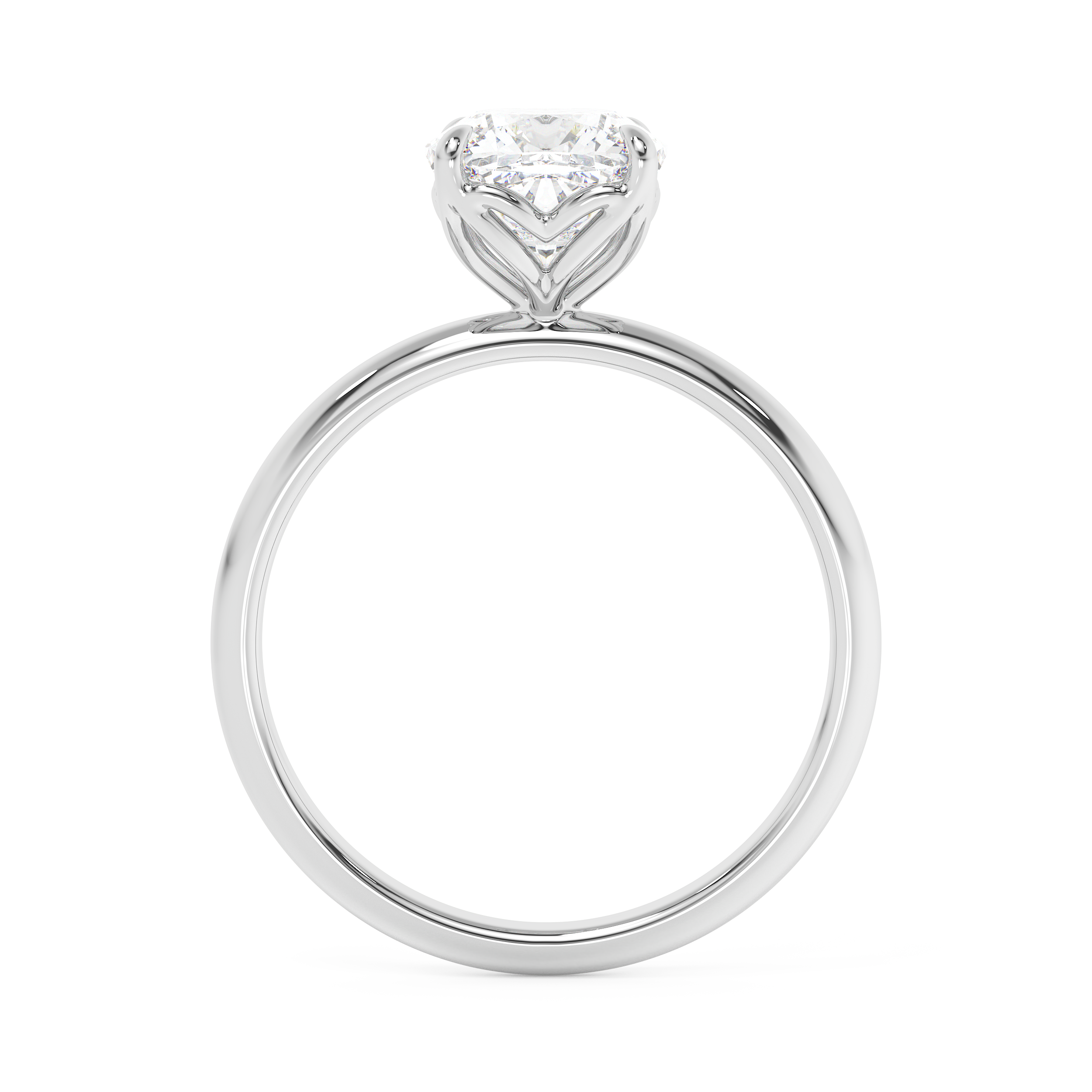 Cushion Solitaire Lab Grown Diamond Engagement Ring