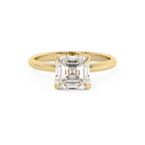 Asscher Solitaire Lab Grown Diamond Engagement Ring