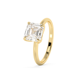 Asscher Solitaire Lab Grown Diamond Engagement Ring