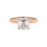 Asscher Solitaire Lab Grown Diamond Engagement Ring