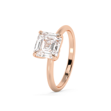 Asscher Solitaire Lab Grown Diamond Engagement Ring