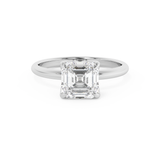 Asscher Solitaire Lab Grown Diamond Engagement Ring