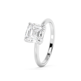 Asscher Solitaire Lab Grown Diamond Engagement Ring