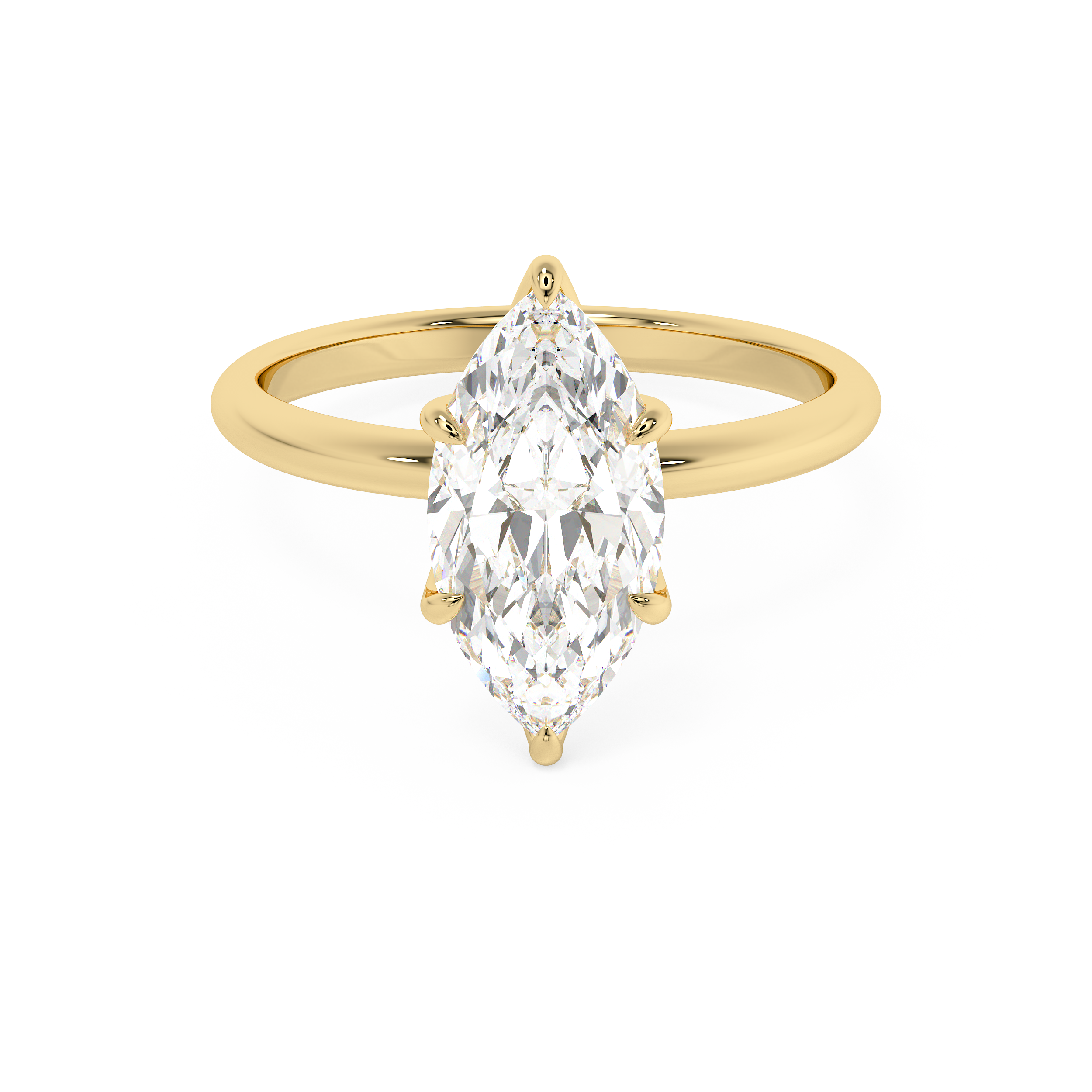 Marquise Solitaire Lab Grown Diamond Engagement Ring