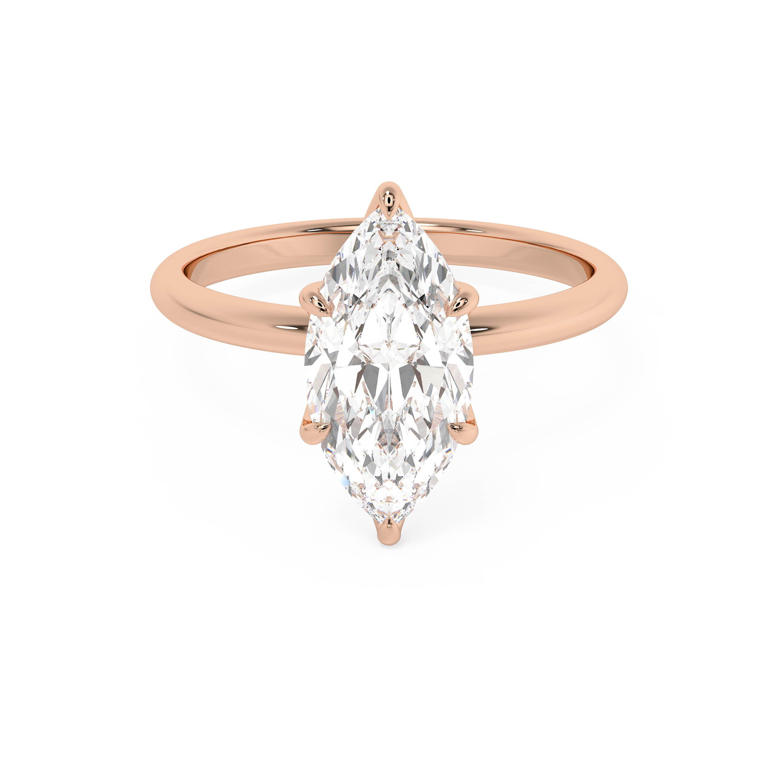 Marquise Solitaire Lab Grown Diamond Engagement Ring