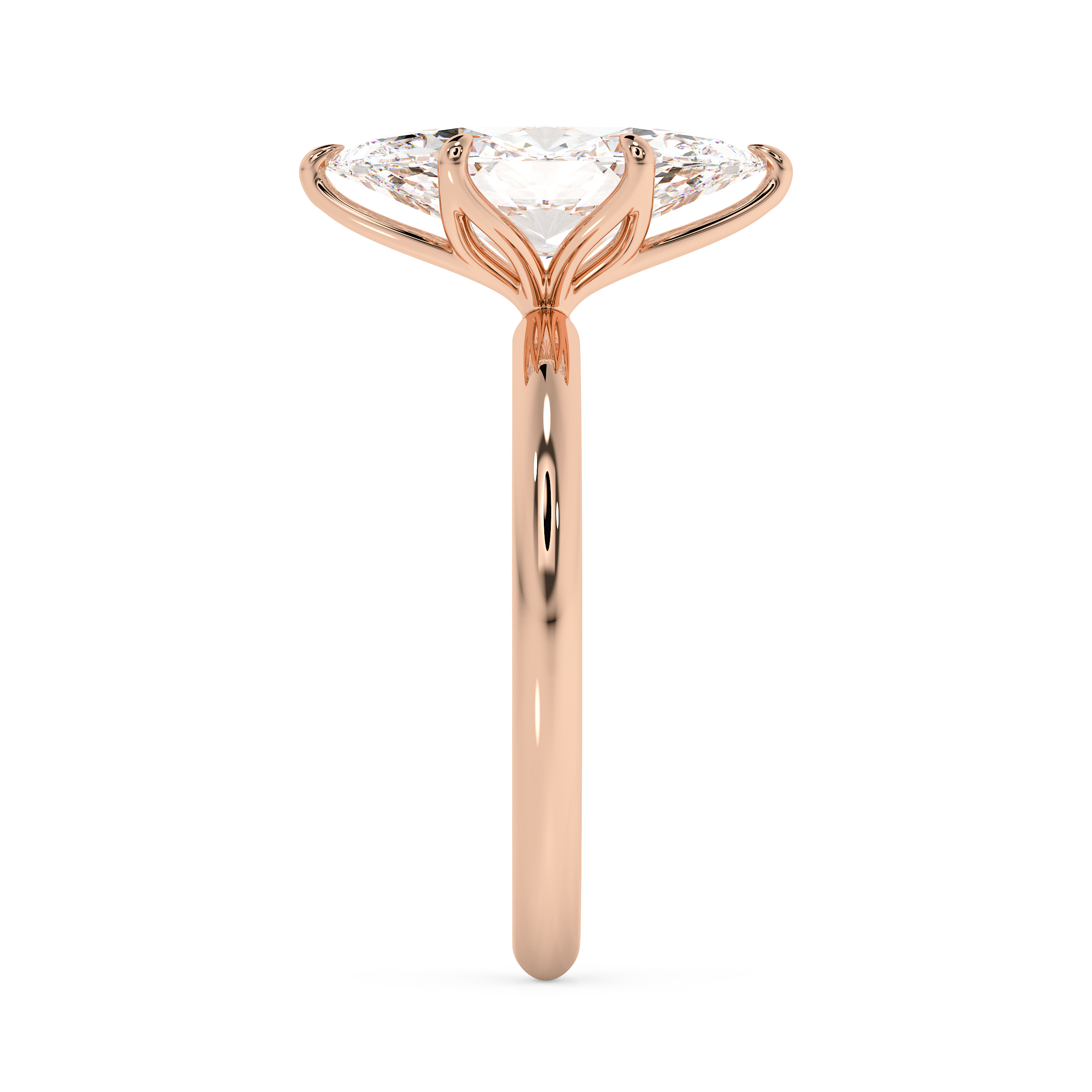 Marquise Solitaire Lab Grown Diamond Engagement Ring