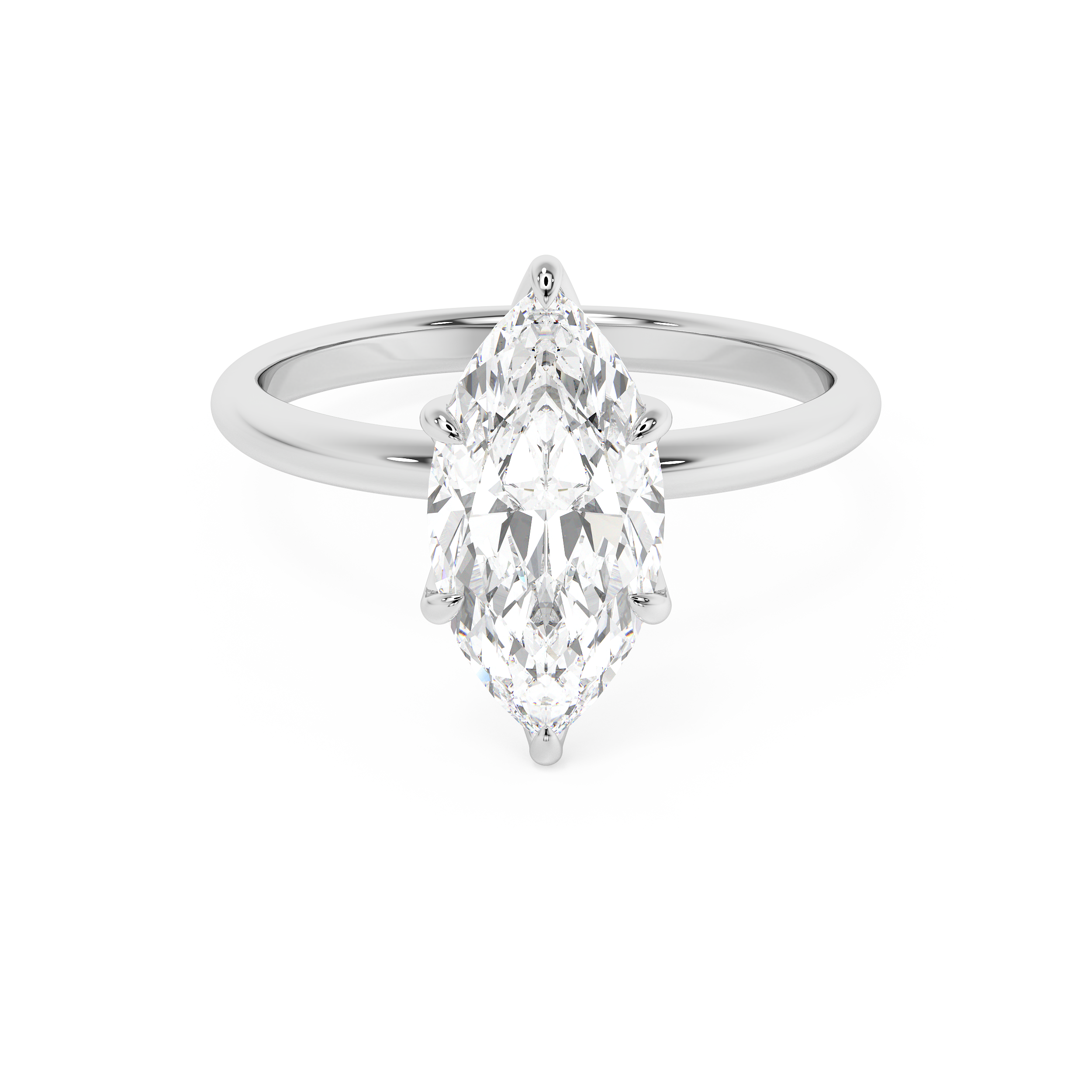 Marquise Solitaire Lab Grown Diamond Engagement Ring