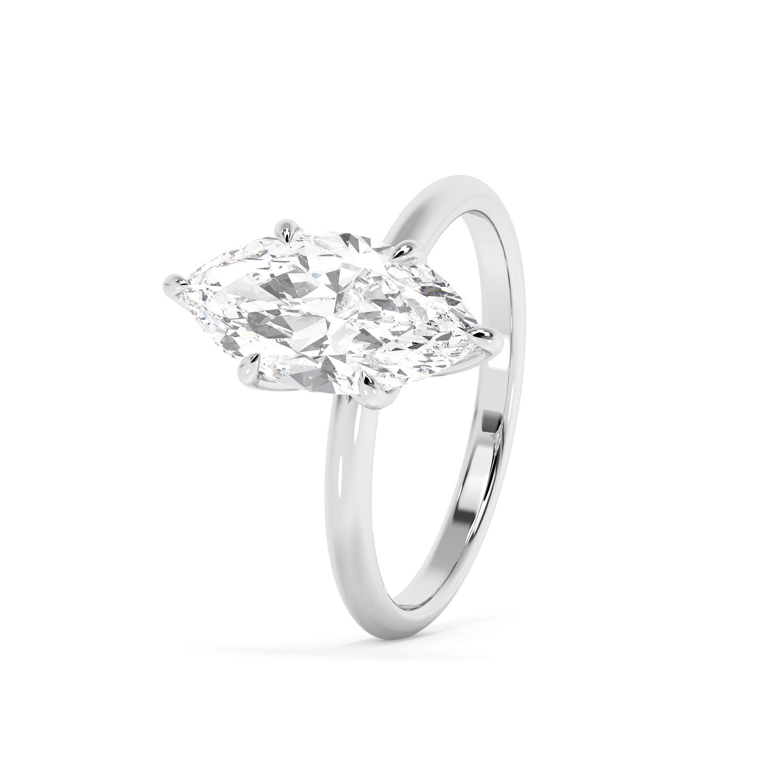 Marquise Solitaire Lab Grown Diamond Engagement Ring