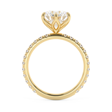Round Pave Lab Grown Diamond Engagement Ring