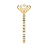 Round Pave Lab Grown Diamond Engagement Ring