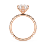 Round Pave Lab Grown Diamond Engagement Ring