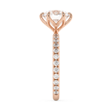 Round Pave Lab Grown Diamond Engagement Ring