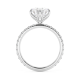 Round Pave Lab Grown Diamond Engagement Ring