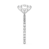 Round Pave Lab Grown Diamond Engagement Ring