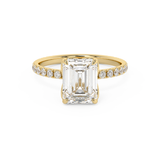 Emerald Pave Lab Grown Diamond Engagement Ring