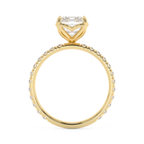 Emerald Pave Lab Grown Diamond Engagement Ring