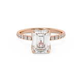 Emerald Pave Lab Grown Diamond Engagement Ring