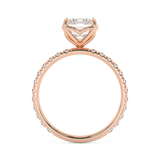 Emerald Pave Lab Grown Diamond Engagement Ring