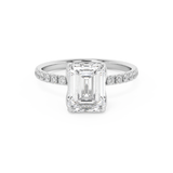 Emerald Pave Lab Grown Diamond Engagement Ring