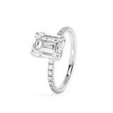 Emerald Pave Lab Grown Diamond Engagement Ring