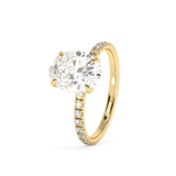 Oval Pave Lab Grown Diamond Engagement Ring